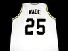 #25 DWYANE WADE RICHARDS High School Basketball Jerseys White Retro Classic Mens Stitched Custom Number and name Jerseys