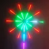 Fajerwerki LED Strip Light RGB Festoon Fairy Light Muzyka Kontrola Meteor Lampa Rok Christmas Room Decor Light Garland 211015