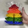 Fidget Zabawki Jigsaw Gryzonowe Kontrola Pioneer DIY Snowflake Cube Szycie Choinki Dzieci Desktop Puzzle Decompression Prezenty Palec Bubble Toy