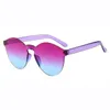 #Buy One Get One# Fashion Candy Runde Sonnenbrille Transparenter Rahmen Männer Frauen Designer Leichte Sonnenbrille Farbverlaufsbrille für Männer Frauen