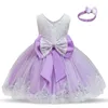 Vestidos para meninas Vestido de batizado de bebê meninas Vestido de festa de 1º aniversário para meninas Vestido de batismo infantil com renda 12 24M