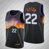 2020/21男性Chris 3 Paul Devin 1 Booker Ribio Rubio Charles 34 Barkley Deandre Ayton Black City The Valley Basketball Jersey