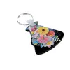 13style blank keychains for Sublimation Mdf Heart Round Love Key Chain Iewelry Thermal Transfer Printing DIY Blank Material Consumables