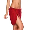 Skirts Women's Summer Solid Color Sexy Chiffon Cover Skirt Beach