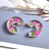 Lampadario pendente design orecchini di fiori in acrilico trasparente trasparente di alta qualità accessori di gioielli semplici di moda per le donne