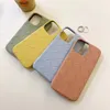 Simple braided rhombic leather mobile phone cases is suitable for iphone13pro max 12/11 mobile X hard 8p