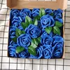 25Pcs/box PE Rose Head Artificial Flowers Fake Plants Leaves DIY Wreath Wedding Valentine's Day Holding Bouquet Foam Flower Ball