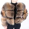 Maomaokong inverno estilo jaqueta feminina casaco de pele grossa real jaqueta de pele de guaxinim de alta qualidade Raccoon casaco de pele redondo quente 210925
