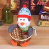 Weihnachtsdekorationen Weihnachtsmann Santa Claus Snowman Candy Basket Frohe Dekoration für Home Weihnachtsfrüchte Nussaufbewahrung Weiden Elk2586730