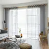 Grey/Coffee Solid Voile Door Window Curtain Drape Panel Sheer Tulle for Home Decor Living Room Bedroom Kitchen 210712