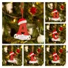 Décorations de Noël Pendentif lettre avec lanière de perles Acrylique Noël Brillant A-Z Ornement suspendu Fournitures de fête LLB12039