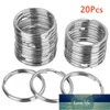 20 Pcs/lot multifonction en acier inoxydable trou porte-clés porte-clés plaqué rhodium rond fendu porte-clés en gros prix usine conception experte qualité dernier style