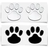 2 pièces/ensemble 3D Animal chien chat ours pied imprime autocollant étanche Cool Design patte empreinte mignon décalcomanie autocollants pour voiture camion porte ordinateur portable Motobike bloc-notes