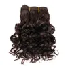 Afro kinky Curly 8 tums syntetiskt hår vävstöd Jerry Curl Natural Short Hair WELF buntar vävning 11g 3pcs / lot