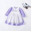 Bahar Moda Kızlar Lolita Tarzı Dantel Prenses Elbise 1-5 Yıl Küçük Doğum Günü Partisi Elbiseler Giyim 210508