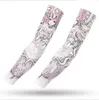 summer Trendy ice silk arm warmer Unisex Outdoor Sport Anti-UV Fake Tattoo Sleeves Motorcycle Hiking Arm Protective Stocking Sleeves Temporary Tattoo