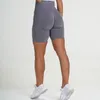 Shorts femminile palestra femminile Donne ad alta vita Allenamento senza soluzione di continuit￠ che corre estate fitness pantaloni corti