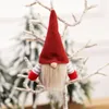 Kerstmis handgemaakte Zweedse Gnome Scandinavische Tomte Santa Nisse Nordic Plush Elf Toy Tafel Ornament Xmas Tree Decoraties 1033 B3