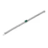 Moda 35 mm Stworzona Emerald High Carbon Diamond Bransoletka tenisowa dla kobiet 925 Srebrna łańcuch ślubny Bracelets 1518CM6870391