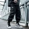 HOUZHOU Black Cargo Pants Men Joggers Hip Hop Techwear Pants Hippie Cargo Trousers for Men Streetwear Plus Size Pockets Oversize 220108