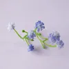 الزهور الزهور أكاليل diy الضوء الأزرق الاصطناعي زهرة فرع الطفل التنفس gypsophila وهمية سيليكون مصنع لحفل الزفاف المنزل الحزب
