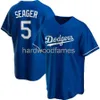 Anpassad Corey Seager # 5 Jersey Stitched Men Women Youth Kid Baseball Jersey XS-6XL