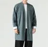 Hommes Trench-Coats Plus La Taille 5XL Vêtements De Style Chinois Tang Costume Long Hanfu 2022 Manteau Ancien National Robes Robe Hommes Coupe-Vent Viol22