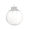 2021 6cm 8cm 10cm Palline di decorazioni natalizie Plastica trasparente Palline riempibili fai-da-te Ornamenti Albero di Natale Palla appesa Decorazioni di capodanno per la casa