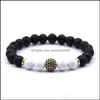 Beaded, Strands Armband Jewelrynatural Stone Armband Män och kvinnor mode Essential Oil Diffusion Yoga Treasure Jewelry Drop Delivery 20