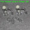 Rökning Blender Style Quartz Bangers med Carb Cap Pearls 14mm Manlig Kvinnlig Terp Terp Slurper Banger Domeless Nail For Dab Rig Bong