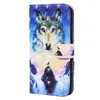 Moda 3d Skórzane Wallet Case Dla Samsung Galaxy S21 Ultra Plus A12 5g A32 A52 A72 A42 Lwa Wolf Dog Dandelion Butterfly Cute Animal Flip Cover Holder Etui dziewczyna Pasek