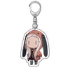 Anime japonais Kakegurui porte-clés plaqué argent personnages de dessins animés pendentif en acrylique porte-clés en métal joli porte-clés Llaveros G1019
