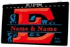 LX1190 Your Names E Couples Marry Commemorate Light Sign Dual Color 3D Engraving