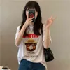 Kore Tarzı Moda Kore Tarzı Gevşek Nedensel Kısa Kollu O-Boyun Sevimli Taze Kadınlar Yaz Üst T-Shirt 210522