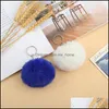 Porte-clés en peluche pendentif animaux en peluche jouets cadeaux fourrure mignon voiture cartable boule de fourrure porte-clés portefeuille sac pendentifs enfants jouet cadeau Z5321 goutte