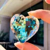 Ljuskrona Crystal Fire Polished AB Color Heart Accessory Sun Rainbow Catcher Prism DIY Necklace Earring270Z