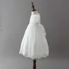 Newborn Dresses For Baby Girls Pageant Party Wedding Dress Christening Gown First Birthday Princess Dresses +Hat Infant Clothing Q0716