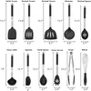 13 adet silikon pişirme mutfak eşyaları set paslanmaz çelik sap turner spatula kaşık maşaları çırpma tencere mutfak aletleri set 210326