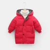 2-12Y 러시아어 아이들 어린이 다운 겉옷 겨울 옷 십대 소년 소녀 코튼 패딩 파카 코트 두꺼운 따뜻한 긴 재킷 210916