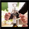 Openers Kitchen Tools Kitchen, Dining Bar Home & Gardenstainless Steel Waiter Metal Red Wine Opener Corkscrew Handle Bottle Pumps Corkscrews