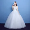 Bröllopsklänning 2022 Ny One-Shulder Korean-stil Slim Plus Size Bridal med Tutu kjol ons klänningar brudklänning