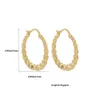 Eenvoudige gouden kleur chunky twisted hoepel oorbellen minimalistische ronde cirkel oorbel voor vrouw mode metalen sieraden