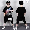 Nieuwe 2021 kinderen jongens zomer cartoon kleding sets t-shirt + Haren broek casual trainingspak voor kinderen grote jongen sport pak kleding x0802