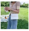 Borse a tracolla Stone Patent White For Women Borsa a mano piccola PU Leather Hand Ladies Designer Coccodrillo Evening