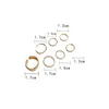 Fashion Ring For Women Gold Color Round Geometric Open Finger Rings Set Wedding Party Jewelry