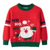 Baby Kid Chirsmas Camisola Menino e Menina Outono Inverno Papai Noel Roupas Crianças Cartoon Traje de Desenhos Animados Pullover Holiday Roupas Quentes Y1024