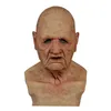 Maschere per feste Parrucca Maschera per uomo anziano Halloween Full Latex Face Spaventoso Copricapo Horror per giochi Cosplay Prom Puntelli 2023