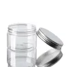 30 40 50 60 80ml Plastic Jars Transparent PET Storage Cans Boxes Round Bottle with Plastic/Aluminum Lids SN2633