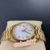 Diamonds Automatic Fashion Men's Watch Wristwatch BF Make New Made Day-Date II 218399 Yellow Gold WHITE Dial