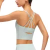 Sports Underwear Yoga Outfits Women's Camis Tanks Cross Beautiful Back Sexy Hollow Out Shockproof Gathered Clothes Bra Vest Running Fitness Tops
